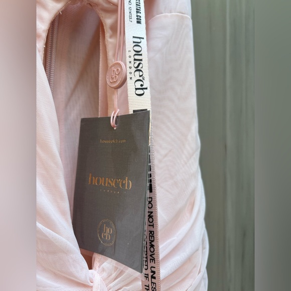 House of CB 'Gabriella' Soft Peach Ruffled Front Gown New with Tag! - Picture 12 of 13